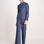 pantalone con nervature in denim OTTAVIA 673855 684 quelledue 
