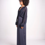 abito lungo con manica lunga LEESA E022630011 NAVY ramy brook 