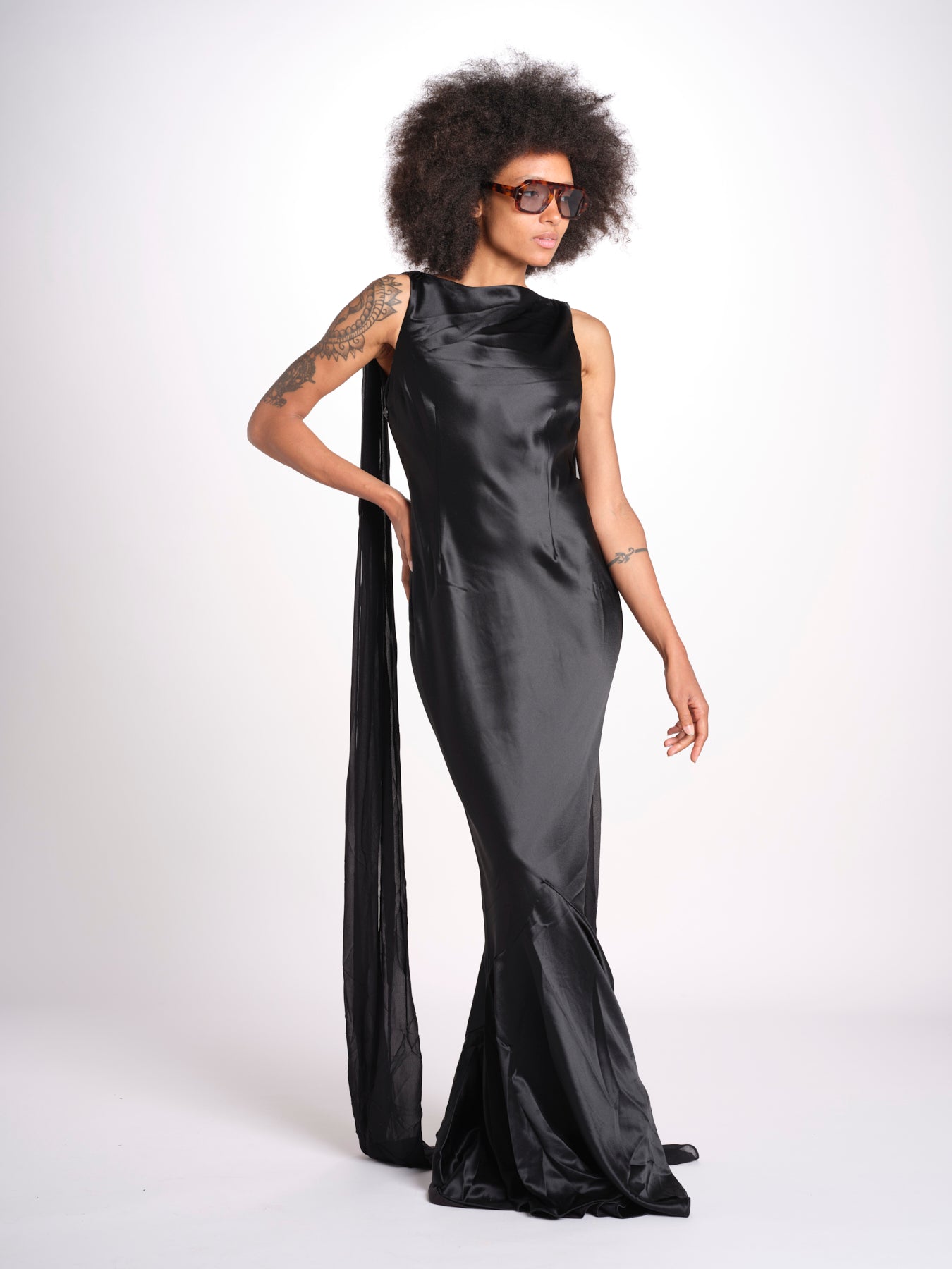 abito sirena 10120 BLK retrofete 