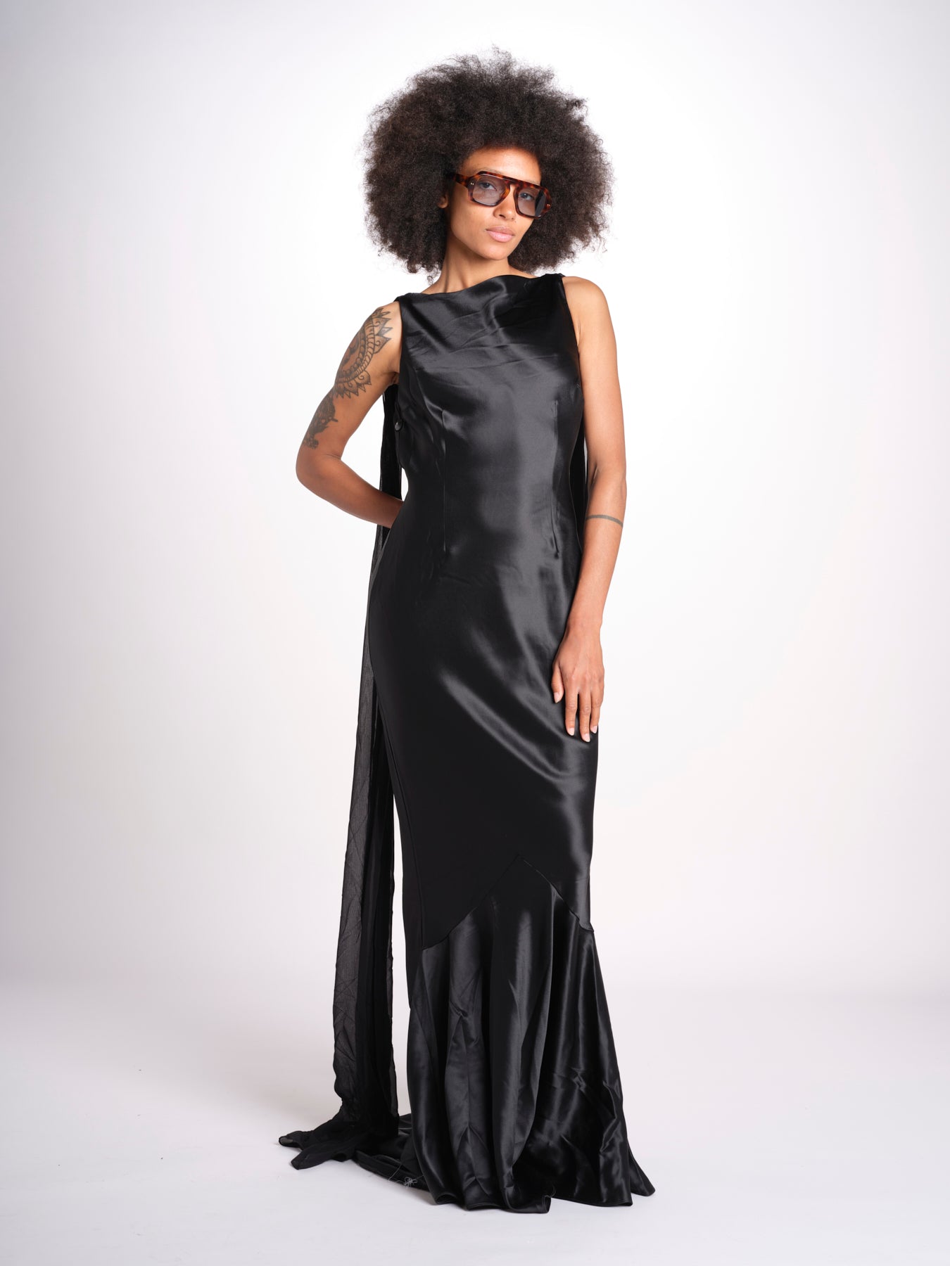 abito sirena 10120 BLK retrofete 