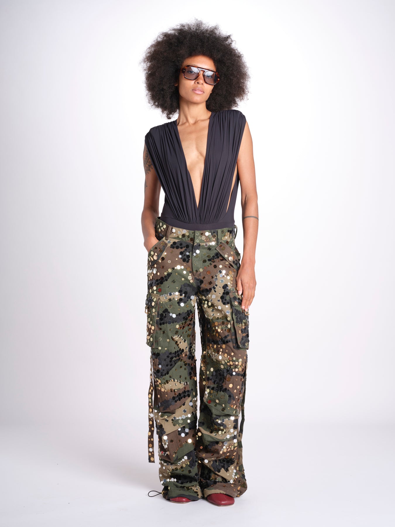 pantalone militare paillettes 9046 CAMO retrofete 
