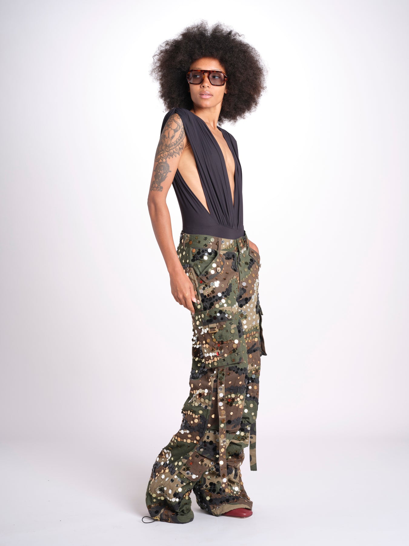 pantalone militare paillettes 9046 CAMO retrofete 