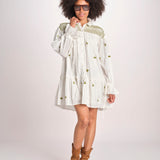 miniabito manica lunga NOUVEAU DRESS PAPYRUS.CALLA GREEN scarlett poppies 