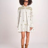 miniabito manica lunga NOUVEAU DRESS PAPYRUS.CALLA GREEN scarlett poppies 
