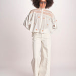 camicia con punto smoke NOVELLE PAPYRUS.ORANGE scarlett poppies 