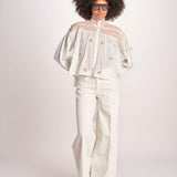 camicia con punto smoke NOVELLE PAPYRUS.ORANGE scarlett poppies 
