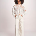 camicia con punto smoke NOVELLE PAPYRUS.ORANGE scarlett poppies 
