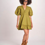 miniabito intrecciato OLGA KOMBU GREEN scarlett poppies 