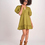 miniabito intrecciato OLGA KOMBU GREEN scarlett poppies 