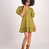 miniabito intrecciato OLGA KOMBU GREEN scarlett poppies 