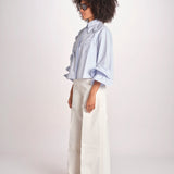 camicia con fiori applicati SIENA WINDSURFER BLU scarlett poppies 
