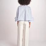 camicia con fiori applicati SIENA WINDSURFER BLU scarlett poppies 