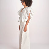 camicia con maniche a sbuffo TOMMIE CRISPY WHITE scarlett poppies 
