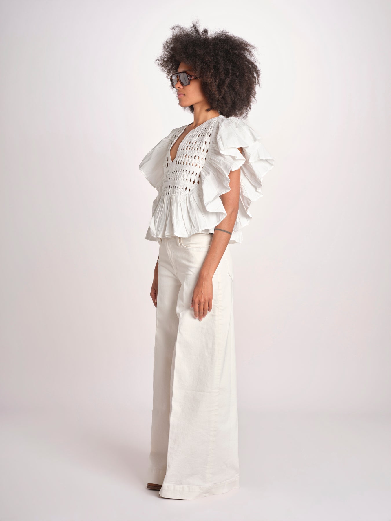 camicia con maniche a sbuffo TOMMIE CRISPY WHITE scarlett poppies 