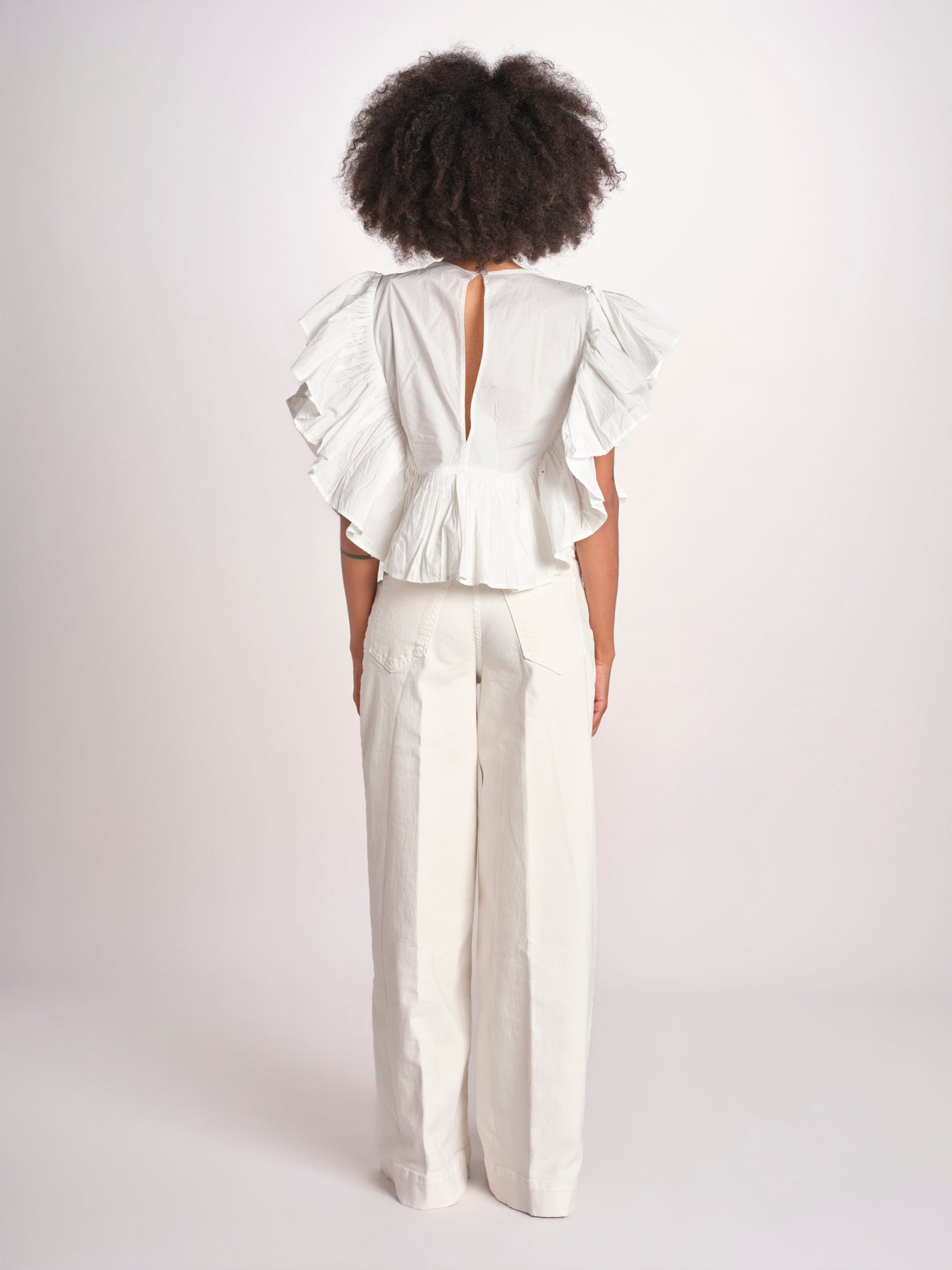 camicia con maniche a sbuffo TOMMIE CRISPY WHITE scarlett poppies 