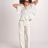 camicia con maniche a sbuffo TOMMIE CRISPY WHITE scarlett poppies 