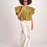 camicia con maniche a sbuffo TOMMIE KOMBU GREEN scarlett poppies 