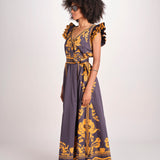 abito con stampe VALMIRA MIDNIGHT INK scarlett poppies 