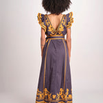 abito con stampe VALMIRA MIDNIGHT INK scarlett poppies 