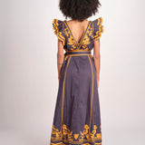abito con stampe VALMIRA MIDNIGHT INK scarlett poppies 