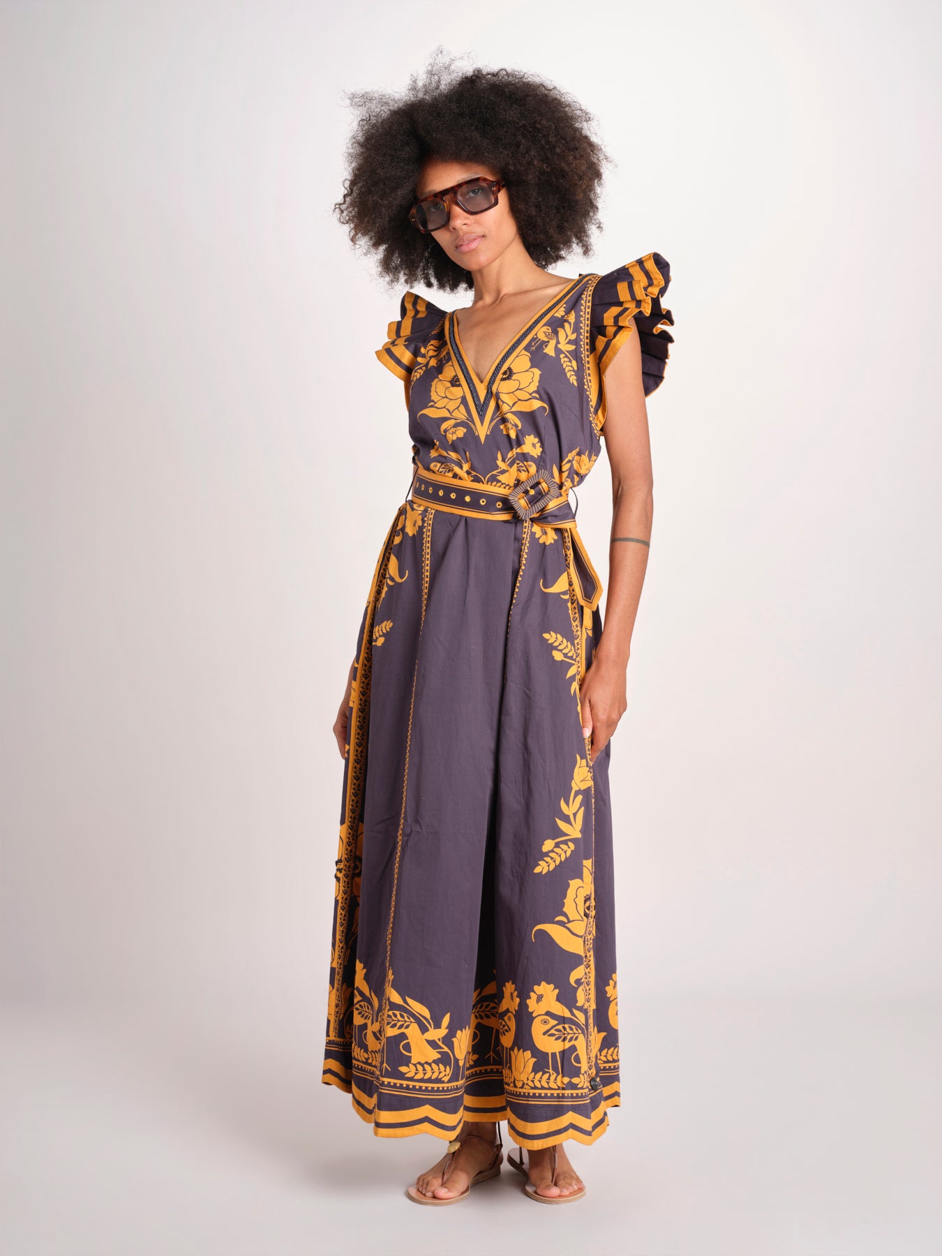 abito con stampe VALMIRA MIDNIGHT INK scarlett poppies 