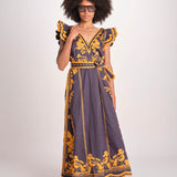 abito con stampe VALMIRA MIDNIGHT INK scarlett poppies 