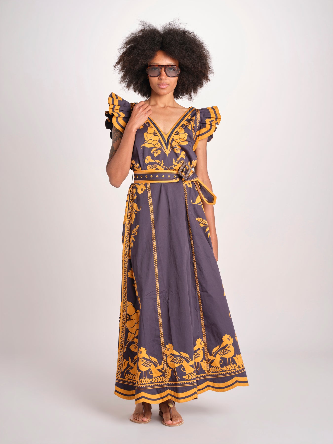 abito con stampe VALMIRA MIDNIGHT INK scarlett poppies 