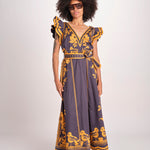 abito con stampe VALMIRA MIDNIGHT INK scarlett poppies 