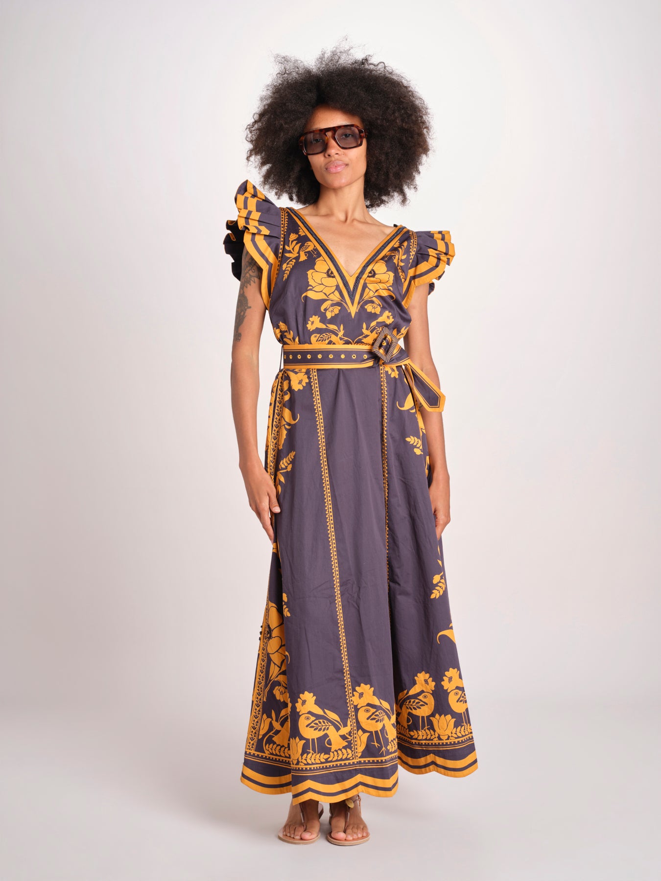 abito con stampe VALMIRA MIDNIGHT INK scarlett poppies 
