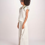 top con intarsio macrame VANIA PAPYRUS.CALLEGREEN scarlett poppies 