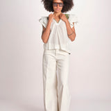 top con intarsio macrame VANIA PAPYRUS.CALLEGREEN scarlett poppies 