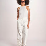 pantalone con intarsio VEMOZA PAPYRUS scarlett poppies 