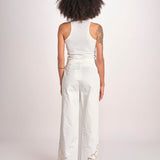 pantalone con intarsio VEMOZA PAPYRUS scarlett poppies 