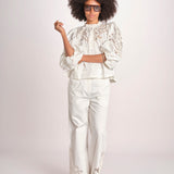 camicia con dettagli macrama VESMA PAPYRUS scarlett poppies 