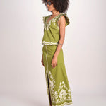 top con stampa a fiori VITTORE CALLA GREEN scarlett poppies 