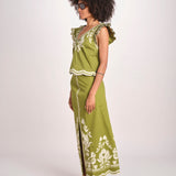 top con stampa a fiori VITTORE CALLA GREEN scarlett poppies 