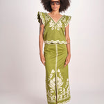 top con stampa a fiori VITTORE CALLA GREEN scarlett poppies 