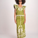 top con stampa a fiori VITTORE CALLA GREEN scarlett poppies 