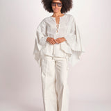 camicia a maniche lunghe WAGMA SIMPLY WHITE scarlett poppies 