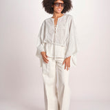 camicia a maniche lunghe WAGMA SIMPLY WHITE scarlett poppies 