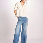 camicia m/c goffrata 038 CREAM sea ny 