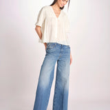 camicia m/c goffrata 038 CREAM sea ny 