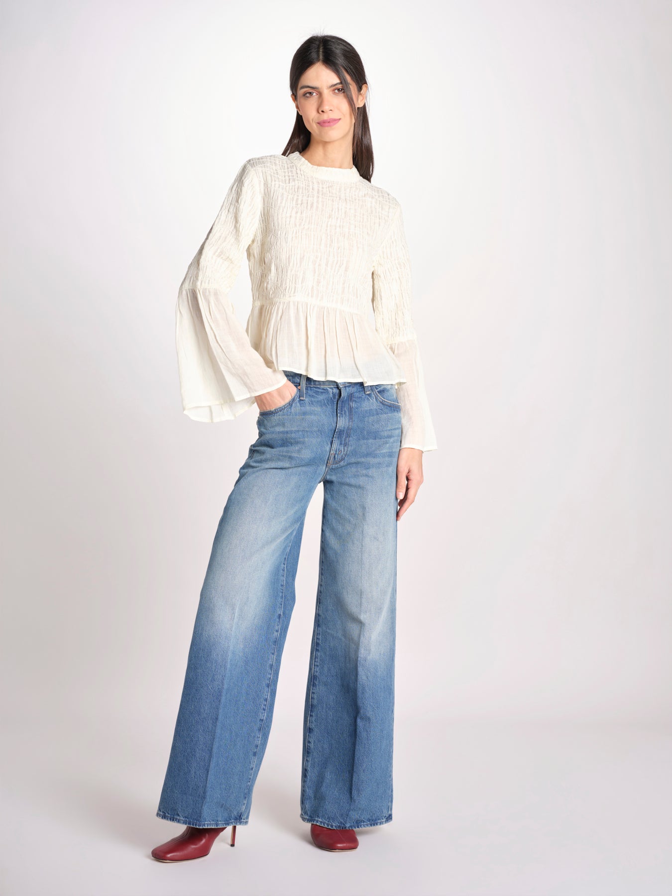 camicia m/l goffrata 039 CREAM sea ny 