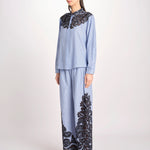 camicia a righe con ricamo 057 MULTI sea ny 