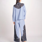 camicia a righe con ricamo 057 MULTI sea ny 