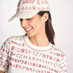 cappello da baseball con ricamo a punto croce 081 CREAM sea ny 