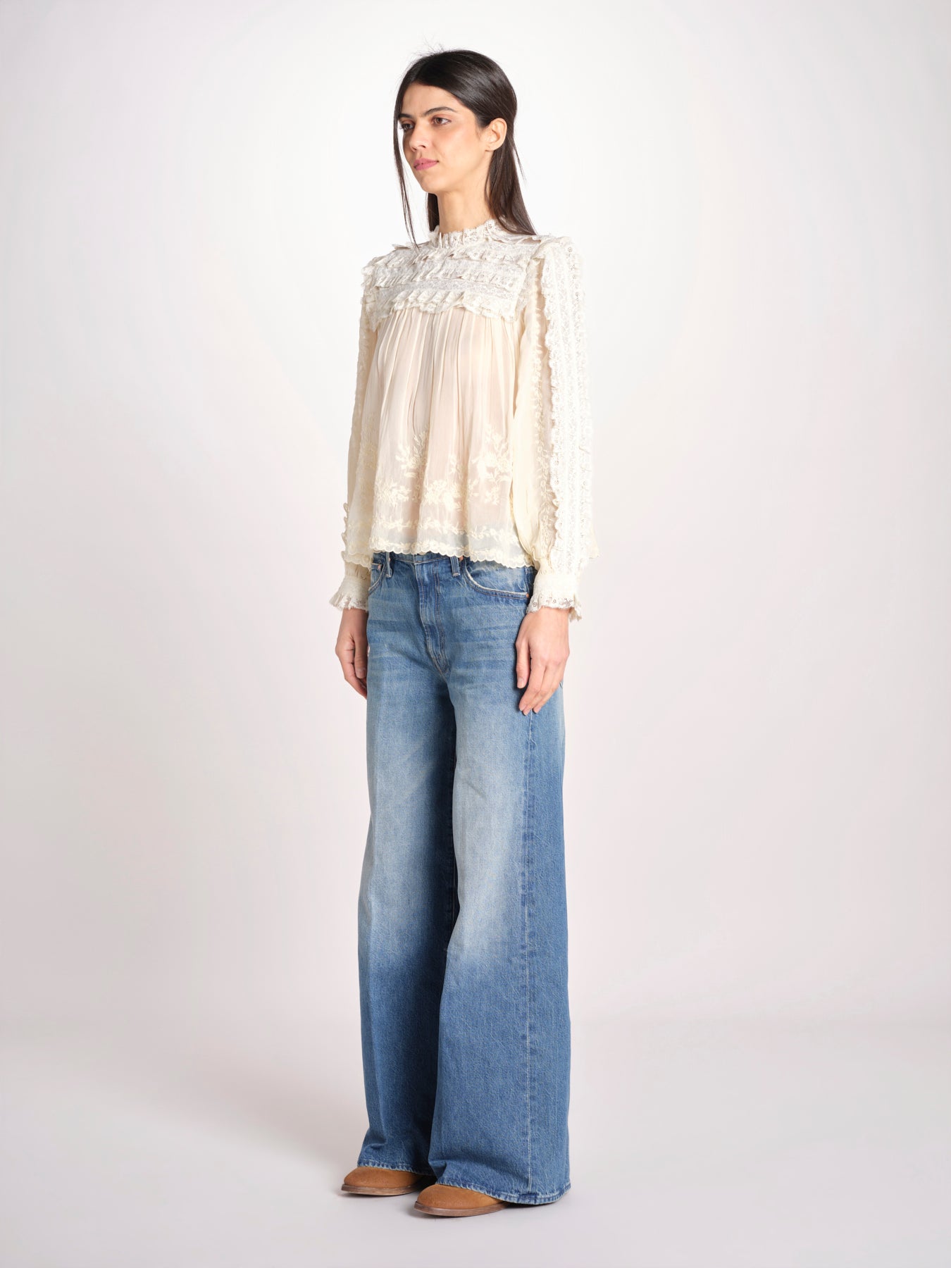 camicia in pizzo 084 CREAM sea ny 