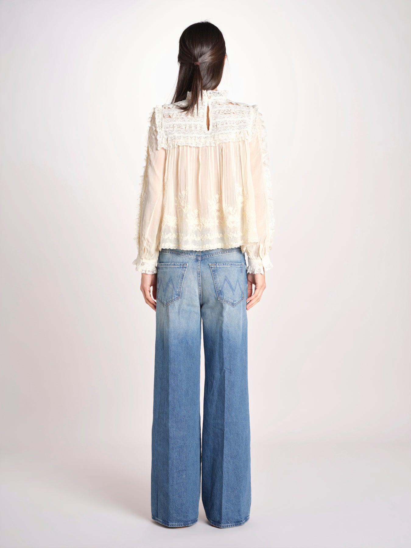 camicia in pizzo 084 CREAM sea ny 