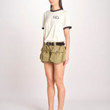 short con tasconi e cuciture ANDREA 001 ARMY sea ny 