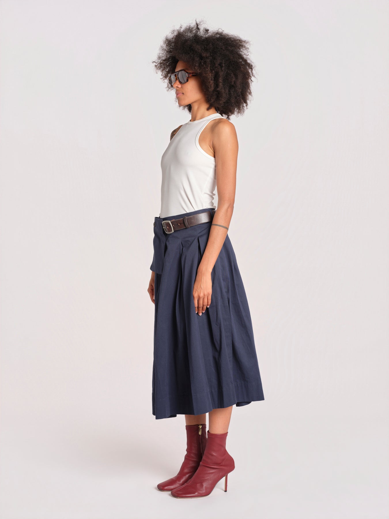 gonna con cucitura ANDREA SKIRT 002 NAVY sea ny 